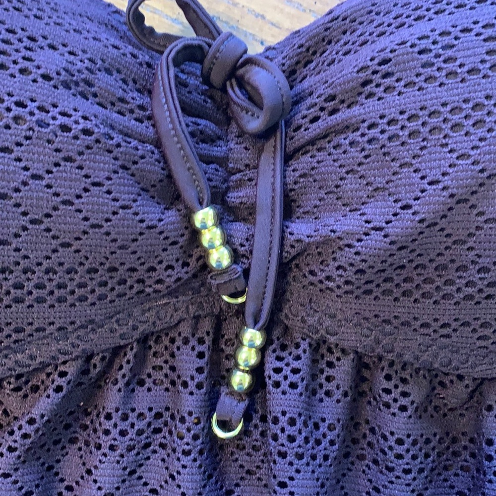 NWT Bleu Rod Beatties Halter Crochet Tankini Top - Picture 2 of 6